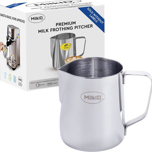 NEW!! MilkID Stainless Steel Froathing Pitcher, 12 oz Only. New with No Box!! - Picture 2 of 4